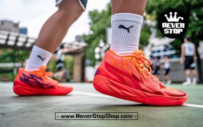 Giày bóng rổ PUMA MB 02 LAMELO BALL on feet nam nữ chuyên outdoor hàng chuẩn replica 1:1 giá tốt nhất HCM | NeverStopShop.com