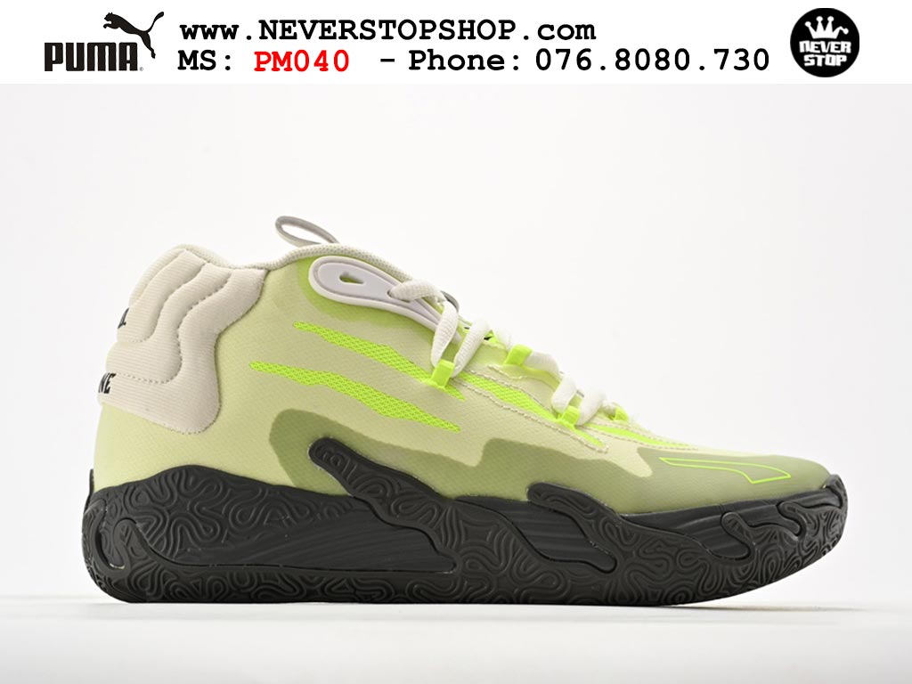 Giày bóng rổ cổ cao Puma Lamelo Ball MB 03 Xanh Lá Trắng mẫu mới chuyên indoor outdoor, đế rít bám sân chống mòn cao, chất lượng tốt NeverStopShop.com Giày thể thao Puma Lamelo Ball MB 03 Xanh Lá Trắng nam nữ bản siêu cấp rep 1:1 chuẩn real chính hãng giá rẻ tốt nhất tại NeverStopShop.com