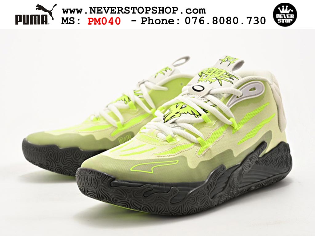 Giày bóng rổ cổ cao Puma Lamelo Ball MB 03 Xanh Lá Trắng mẫu mới chuyên indoor outdoor, đế rít bám sân chống mòn cao, chất lượng tốt NeverStopShop.com Giày thể thao Puma Lamelo Ball MB 03 Xanh Lá Trắng nam nữ bản siêu cấp rep 1:1 chuẩn real chính hãng giá rẻ tốt nhất tại NeverStopShop.com