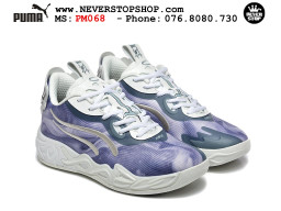Giày thể thao Puma Lamelo Ball MB 04 Low Xám Tím nam nữ bản siêu cấp rep 1:1 chuẩn real chính hãng giá rẻ tốt nhất tại NeverStopShop.com 