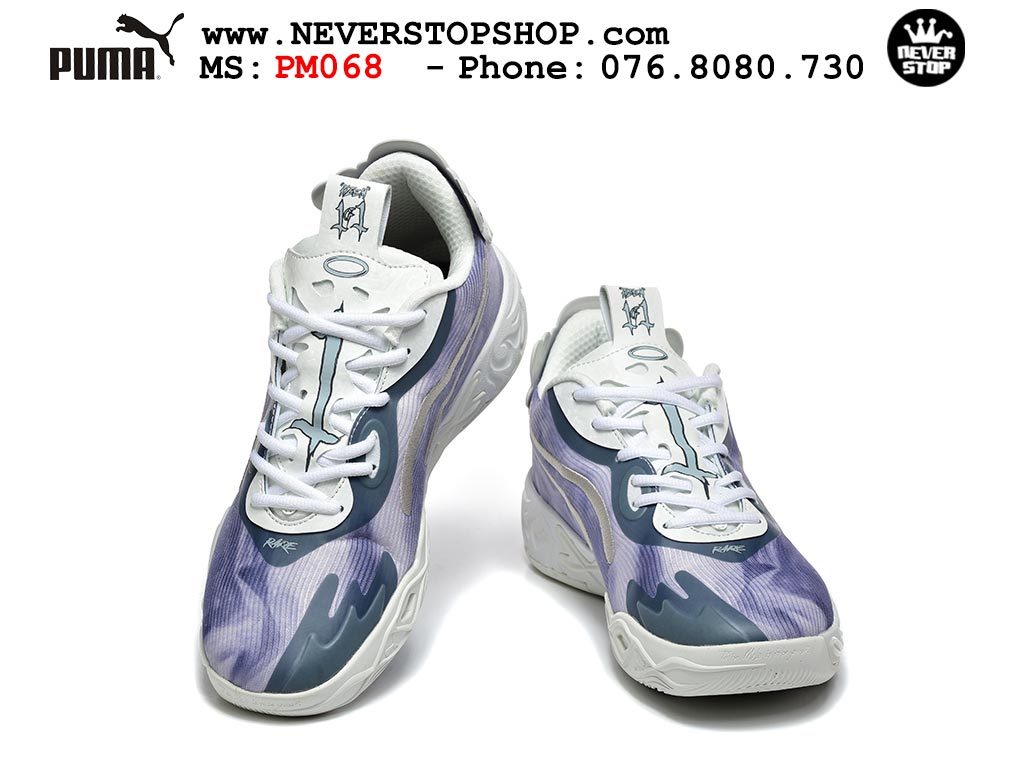 Giày thể thao Puma Lamelo Ball MB 04 Low Xám Tím nam nữ bản siêu cấp rep 1:1 chuẩn real chính hãng giá rẻ tốt nhất tại NeverStopShop.com 