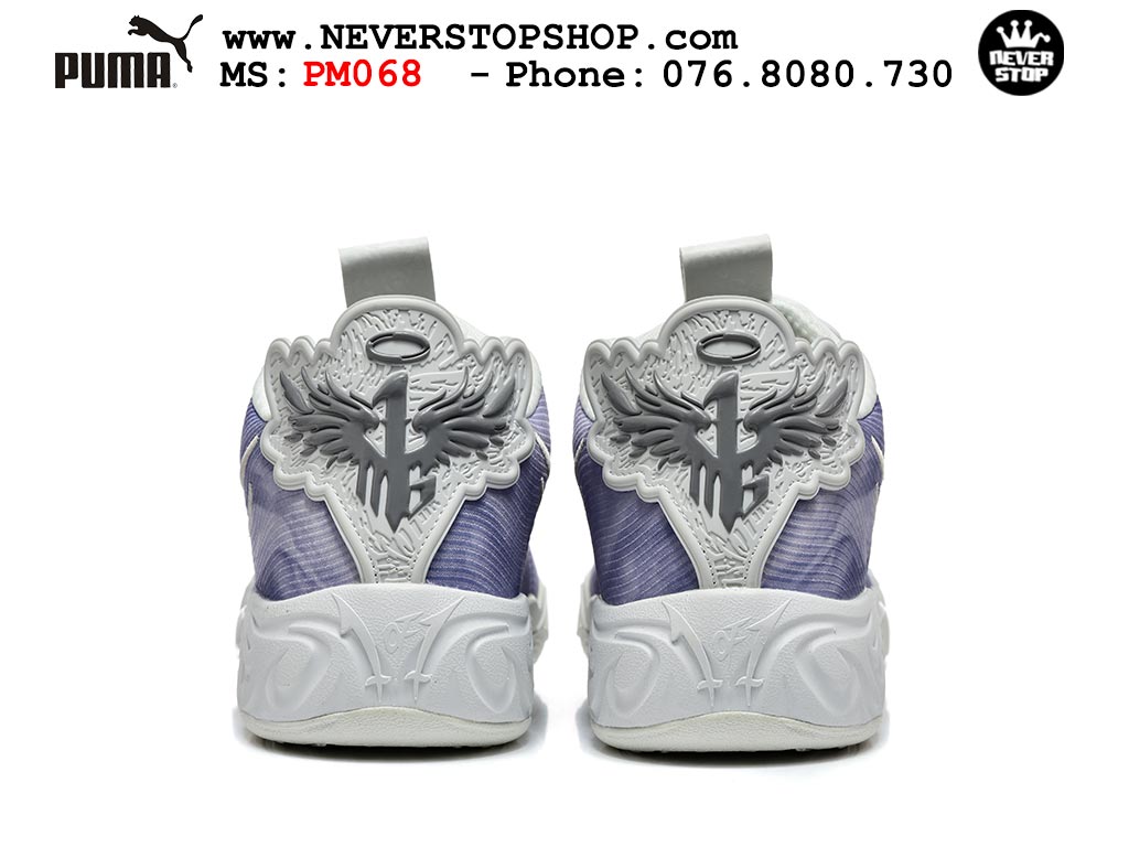 Giày thể thao Puma Lamelo Ball MB 04 Low Xám Tím nam nữ bản siêu cấp rep 1:1 chuẩn real chính hãng giá rẻ tốt nhất tại NeverStopShop.com 