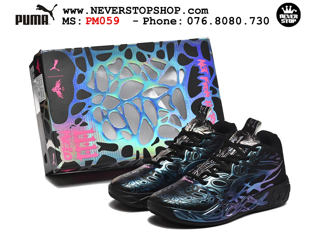 Giày thể thao Puma Lamelo Ball MB 04 Đen Xanh Dương nam nữ bản siêu cấp rep 1:1 chuẩn real chính hãng giá rẻ tốt nhất tại NeverStopShop.com