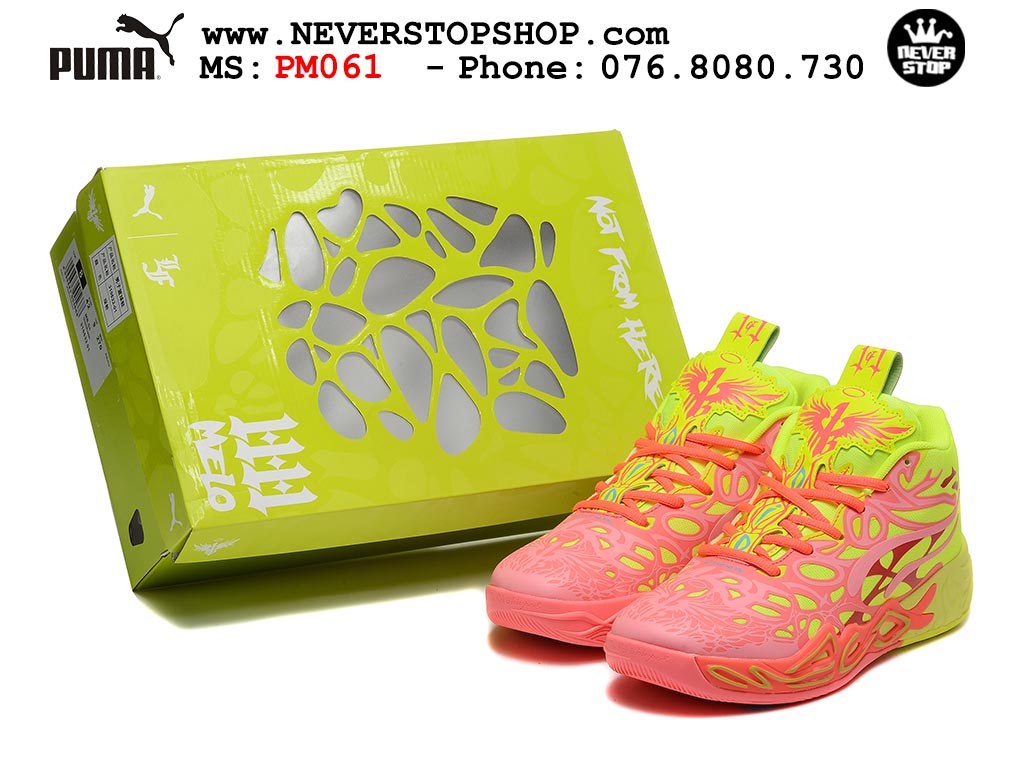 Giày thể thao Puma Lamelo Ball MB 04 Hồng Vàng nam nữ bản siêu cấp rep 1:1 chuẩn real chính hãng giá rẻ tốt nhất tại NeverStopShop.com