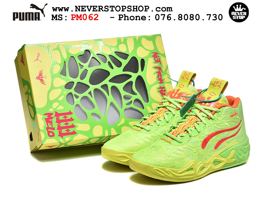Giày thể thao Puma Lamelo Ball MB 04 Xanh Lá Vàng nam nữ bản siêu cấp rep 1:1 chuẩn real chính hãng giá rẻ tốt nhất tại NeverStopShop.com