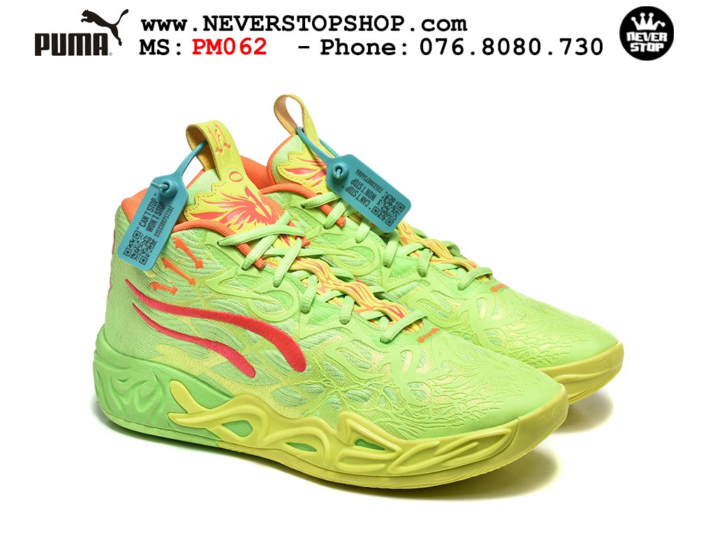 Giày thể thao Puma Lamelo Ball MB 04 Xanh Lá Vàng nam nữ bản siêu cấp rep 1:1 chuẩn real chính hãng giá rẻ tốt nhất tại NeverStopShop.com