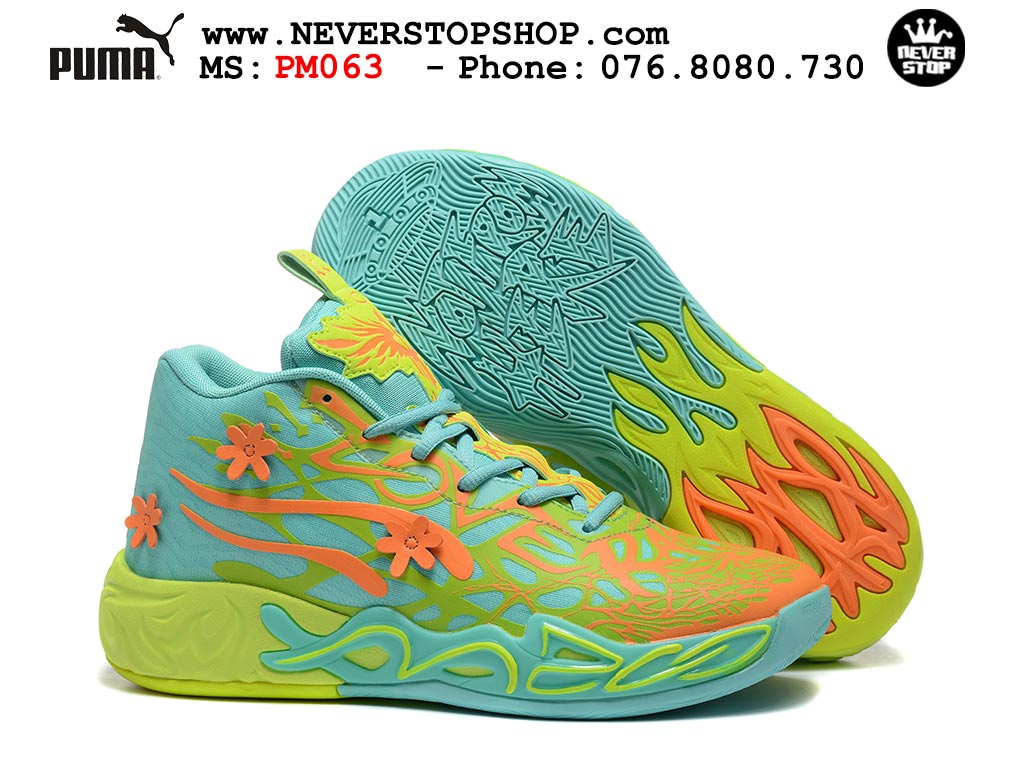 Giày bóng rổ cổ cao Puma Lamelo Ball MB 04 Xanh Ngọc Xanh Lá mẫu mới chuyên indoor outdoor, đế rít bám sân chống mòn cao, chất lượng tốt NeverStopShop.com Giày thể thao Puma Lamelo Ball MB 04 Xanh Ngọc Xanh Lá nam nữ bản siêu cấp rep 1:1 chuẩn real chính hãng giá rẻ tốt nhất tại NeverStopShop.com
