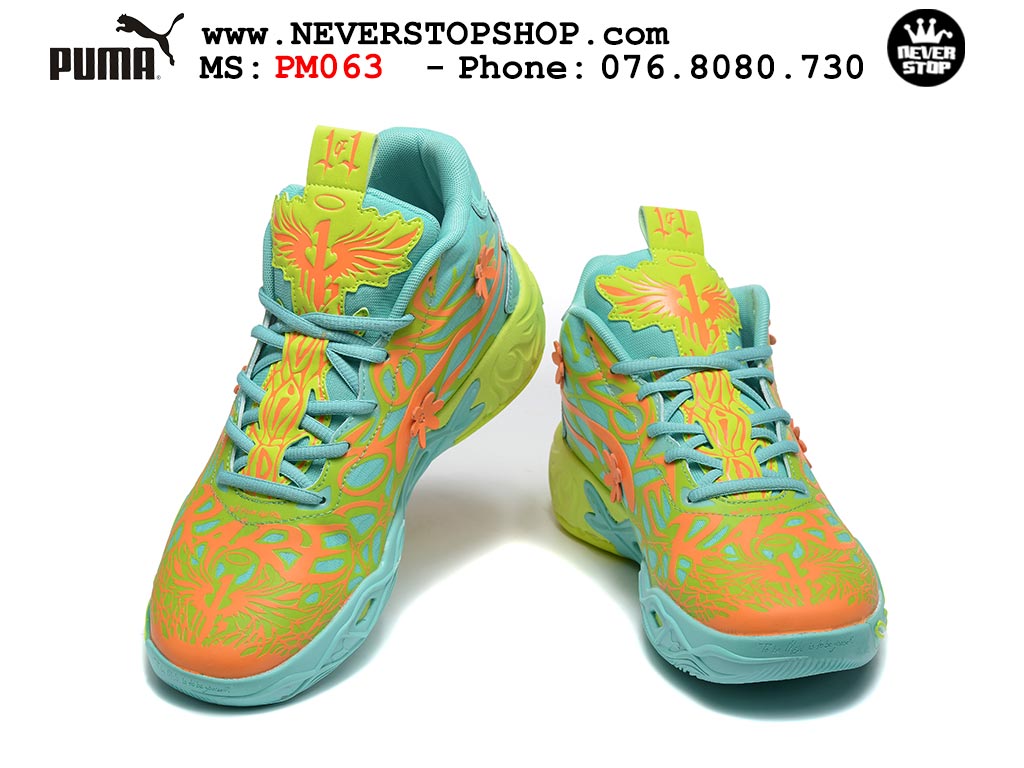 Giày bóng rổ cổ cao Puma Lamelo Ball MB 04 Xanh Ngọc Xanh Lá mẫu mới chuyên indoor outdoor, đế rít bám sân chống mòn cao, chất lượng tốt NeverStopShop.com Giày thể thao Puma Lamelo Ball MB 04 Xanh Ngọc Xanh Lá nam nữ bản siêu cấp rep 1:1 chuẩn real chính hãng giá rẻ tốt nhất tại NeverStopShop.com