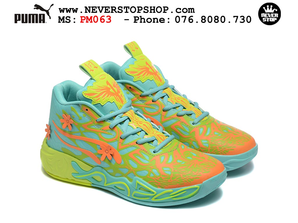 Giày bóng rổ cổ cao Puma Lamelo Ball MB 04 Xanh Ngọc Xanh Lá mẫu mới chuyên indoor outdoor, đế rít bám sân chống mòn cao, chất lượng tốt NeverStopShop.com Giày thể thao Puma Lamelo Ball MB 04 Xanh Ngọc Xanh Lá nam nữ bản siêu cấp rep 1:1 chuẩn real chính hãng giá rẻ tốt nhất tại NeverStopShop.com