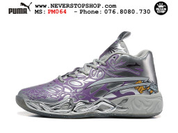 Giày thể thao Puma Lamelo Ball MB 04 Xám Tím nam nữ bản siêu cấp rep 1:1 chuẩn real chính hãng giá rẻ tốt nhất tại NeverStopShop.com