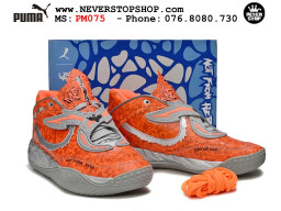 Giày bóng rổ cổ cao Puma Lamelo Ball MB 05 Xám Cam mẫu mới chuyên indoor outdoor, đế traction rít bám sân chống mòn cao, squeak tốt NeverStopShop.com Giày Puma Lamelo Ball MB 05 Xám Cam nam nữ bản siêu cấp rep 1:1 chuẩn real chính hãng giá rẻ tốt nhất tại NeverStopShop.com