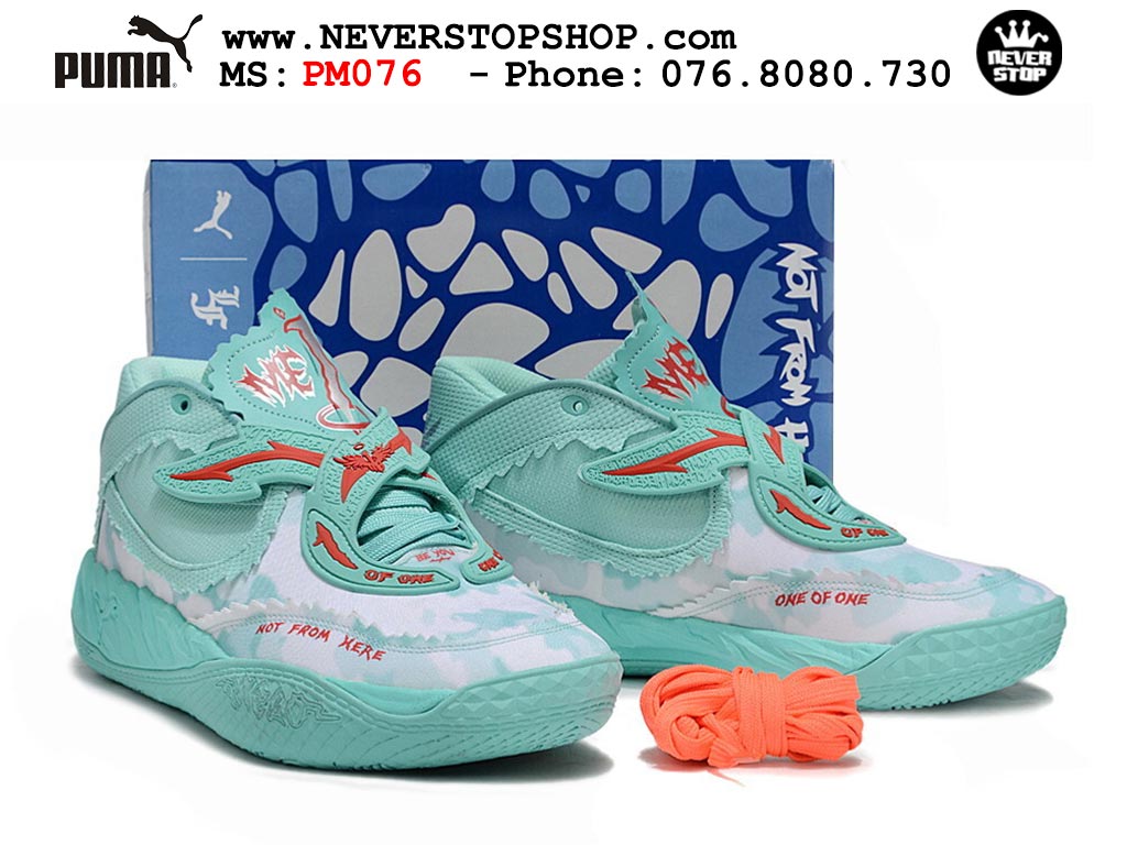 Giày Puma Lamelo Ball MB 05 Xanh Ngọc Trắng nam nữ bản siêu cấp rep 1:1 chuẩn real chính hãng giá rẻ tốt nhất tại NeverStopShop.com 