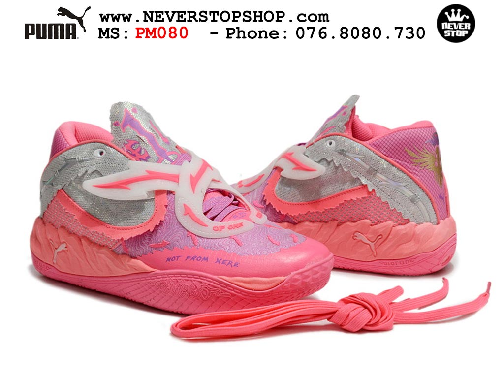 Giày Puma Lamelo Ball MB 05 Hồng Xám nam nữ bản siêu cấp rep 1:1 chuẩn real chính hãng giá rẻ tốt nhất tại NeverStopShop.com 