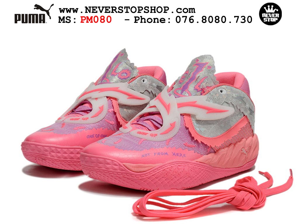 Giày Puma Lamelo Ball MB 05 Hồng Xám nam nữ bản siêu cấp rep 1:1 chuẩn real chính hãng giá rẻ tốt nhất tại NeverStopShop.com 