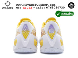 Giày chính hãng Rigorer AR 1 Trắng Vàng Austin Reaves authentic, đế traction rít bám sân chống mòn cực tốt NeverStopShop Giày bóng rổ Rigorer AR 1 Trắng Vàng original real chính hãng độ bám sân traction cực tốt cả indoor và outdoor NeverStopShop.com HCM