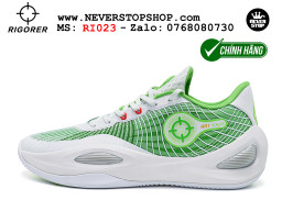 Giày chính hãng Rigorer AR 1 Trắng Xanh Austin Reaves authentic, đế traction rít bám sân chống mòn cực tốt NeverStopShop Giày bóng rổ Rigorer AR 1 Trắng Xanh original real chính hãng độ bám sân traction cực tốt cả indoor và outdoor NeverStopShop.com HCM