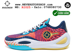 Giày chính hãng Rigorer AR 1 Trắng Xanh Cam Austin Reaves authentic, đế traction rít bám sân chống mòn cực tốt NeverStopShop Giày bóng rổ Rigorer AR 1 Trắng Xanh Cam original real chính hãng độ bám sân traction cực tốt cả indoor và outdoor NeverStopShop.com HCM