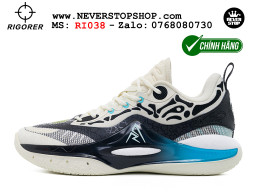 Giày chính hãng Rigorer AR 2 Đen Trắng Xanh Austin Reaves authentic, siêu nhẹ êm đế bám sân chống mòn cực tốt NeverStopShop Giày bóng rổ Rigorer AR 2 Đen Trắng Xanh original real chính hãng đế rít bám sân traction cực tốt cả indoor và outdoor NeverStopShop.com HCM