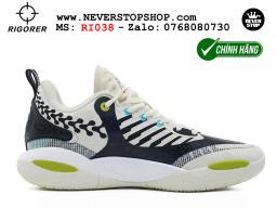 Giày chính hãng Rigorer AR 2 Đen Trắng Xanh Austin Reaves authentic, siêu nhẹ êm đế bám sân chống mòn cực tốt NeverStopShop Giày bóng rổ Rigorer AR 2 Đen Trắng Xanh original real chính hãng đế rít bám sân traction cực tốt cả indoor và outdoor NeverStopShop.com HCM