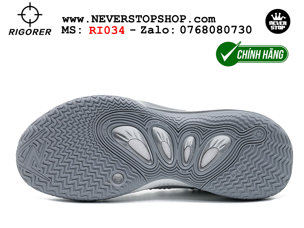Giày bóng rổ Rigorer AR 2 Trắng Bạc original real chính hãng đế rít bám sân traction cực tốt cả indoor và outdoor NeverStopShop.com HCM