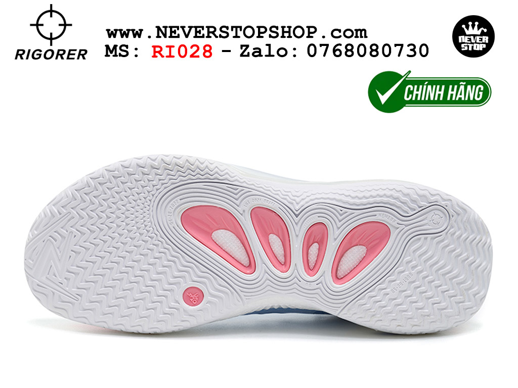 Giày chính hãng Rigorer AR 2 Trắng Xanh Austin Reaves authentic, siêu nhẹ êm đế bám sân chống mòn cực tốt NeverStopShop Giày bóng rổ Rigorer AR 2 Trắng Xanh original real chính hãng đế rít bám sân traction cực tốt cả indoor và outdoor NeverStopShop.com HCM