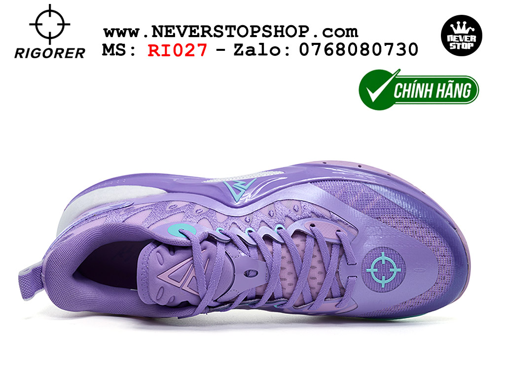 Giày bóng rổ Rigorer AR 2 Tím Trắng original real chính hãng đế rít bám sân traction cực tốt cả indoor và outdoor NeverStopShop.com HCM