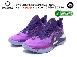 Giày chính hãng Rigorer AR 2 Tím Đen Austin Reaves authentic, siêu nhẹ êm đế bám sân chống mòn cực tốt NeverStopShop Giày bóng rổ Rigorer AR 2 Tím Đen original real chính hãng đế rít bám sân traction cực tốt cả indoor và outdoor NeverStopShop.com HCM