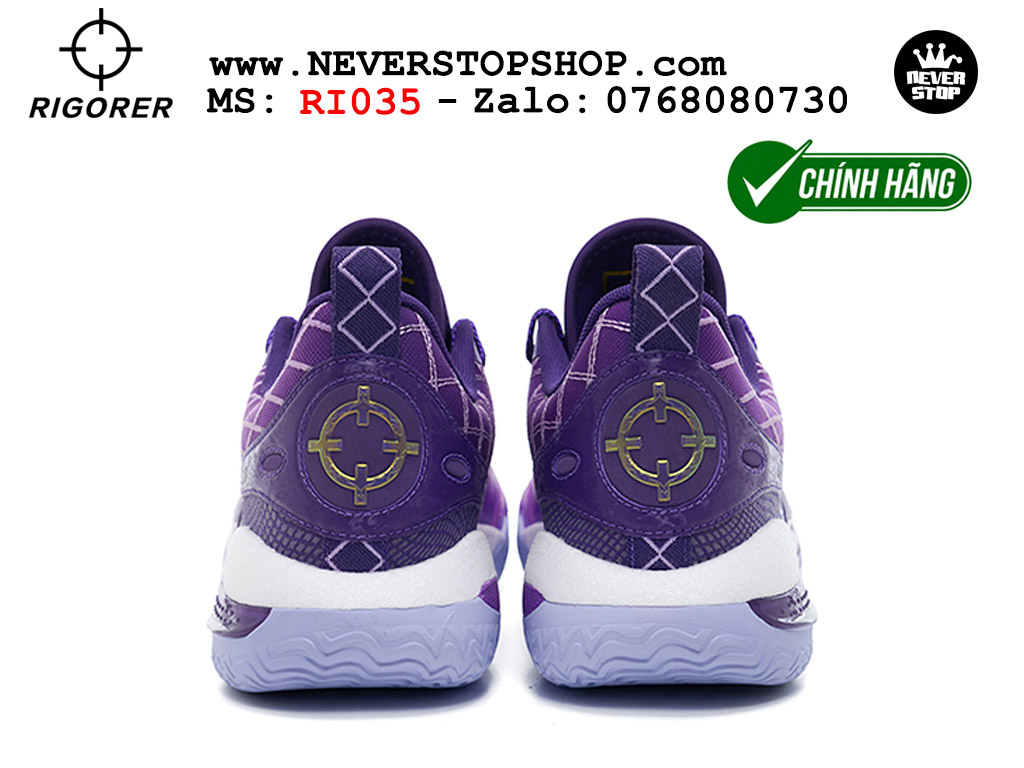 Giày chính hãng Rigorer AR 2 Tím Đen Austin Reaves authentic, siêu nhẹ êm đế bám sân chống mòn cực tốt NeverStopShop Giày bóng rổ Rigorer AR 2 Tím Đen original real chính hãng đế rít bám sân traction cực tốt cả indoor và outdoor NeverStopShop.com HCM