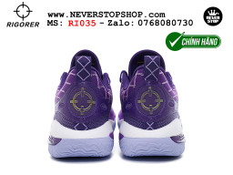 Giày chính hãng Rigorer AR 2 Tím Đen Austin Reaves authentic, siêu nhẹ êm đế bám sân chống mòn cực tốt NeverStopShop Giày bóng rổ Rigorer AR 2 Tím Đen original real chính hãng đế rít bám sân traction cực tốt cả indoor và outdoor NeverStopShop.com HCM