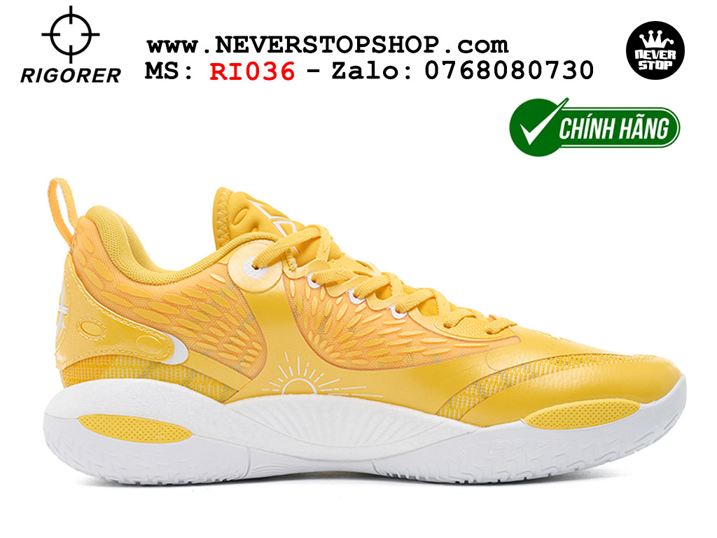 Giày bóng rổ Rigorer AR 2 Vàng Trắng original real chính hãng đế rít bám sân traction cực tốt cả indoor và outdoor NeverStopShop.com HCM