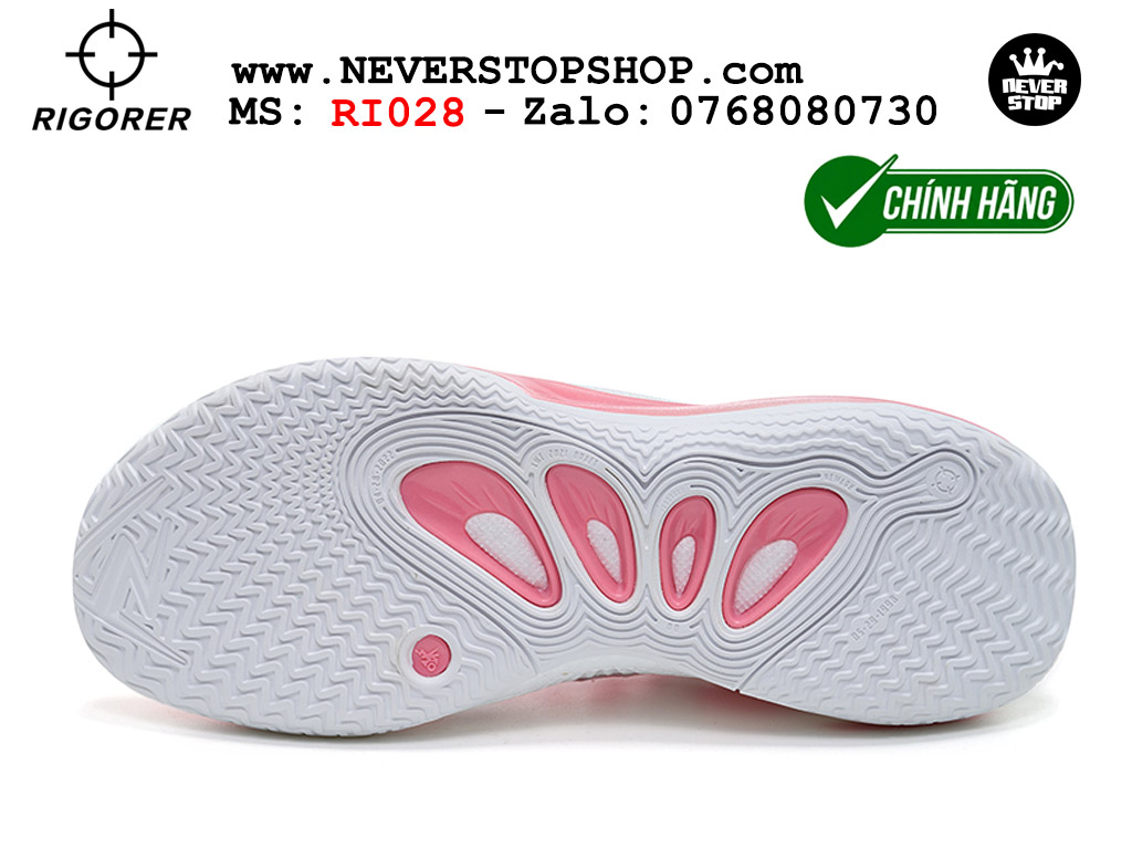 Giày chính hãng Rigorer AR 2 Trắng Hồng Austin Reaves authentic, siêu nhẹ êm đế bám sân chống mòn cực tốt NeverStopShop Giày bóng rổ Rigorer AR 2 Trắng Hồng original real chính hãng đế rít bám sân traction cực tốt cả indoor và outdoor NeverStopShop.com HCM