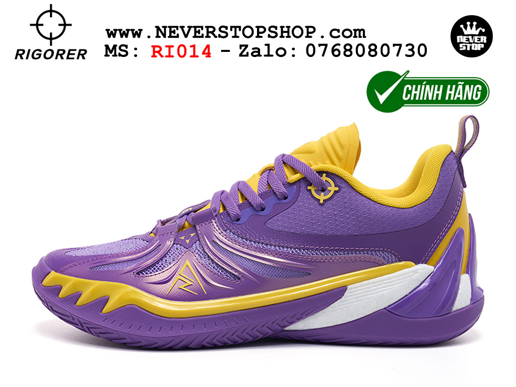 Giày chính hãng Rigorer AR 3 Tím Vàng Austin Reaves authentic, đế rít bám sân chống mòn cực tốt NeverStop Basketball Sneaker Shop Giày bóng rổ outdoor Rigorer AR 3 Tím Vàng original real chính hãng giá rẻ tốt nhất tại NeverStopShop.com HCM