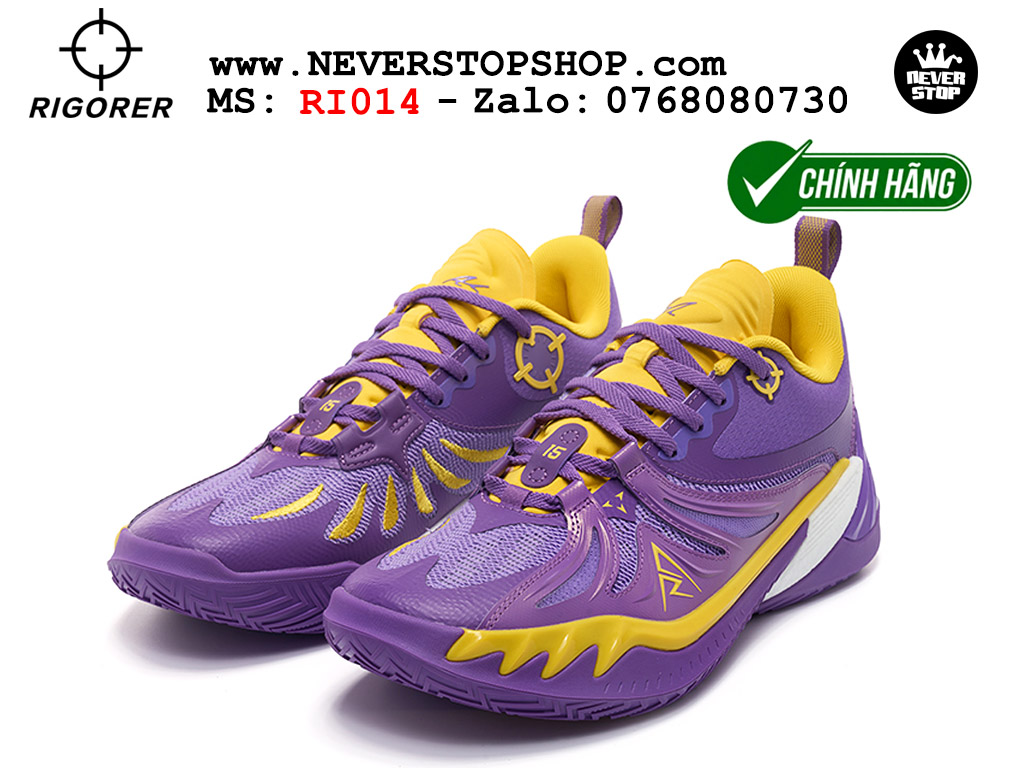 Giày chính hãng Rigorer AR 3 Tím Vàng Austin Reaves authentic, đế rít bám sân chống mòn cực tốt NeverStop Basketball Sneaker Shop Giày bóng rổ outdoor Rigorer AR 3 Tím Vàng original real chính hãng giá rẻ tốt nhất tại NeverStopShop.com HCM
