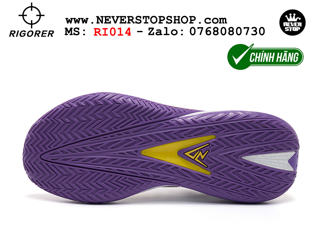 Giày chính hãng Rigorer AR 3 Tím Vàng Austin Reaves authentic, đế rít bám sân chống mòn cực tốt NeverStop Basketball Sneaker Shop Giày bóng rổ outdoor Rigorer AR 3 Tím Vàng original real chính hãng giá rẻ tốt nhất tại NeverStopShop.com HCM