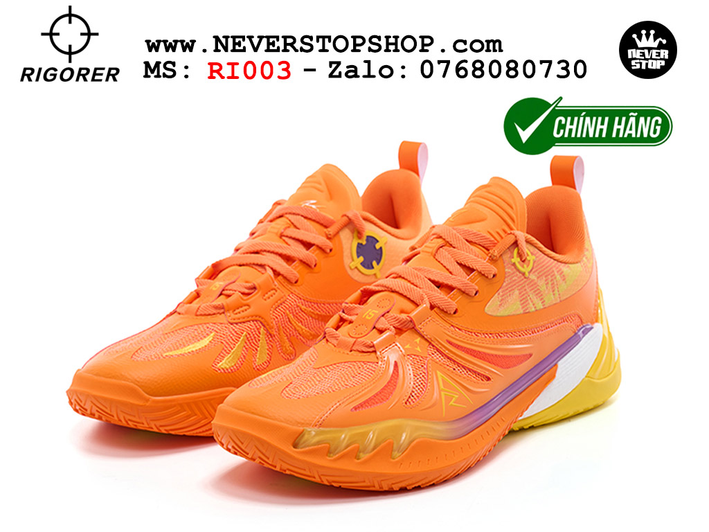 Giày chính hãng Rigorer AR 3 Cam Vàng Austin Reaves authentic, đế rít bám sân chống mòn cực tốt NeverStop Basketball Sneaker Shop Giày bóng rổ outdoor Rigorer AR 3 Cam Vàng original real chính hãng giá rẻ tốt nhất tại NeverStopShop.com HCM