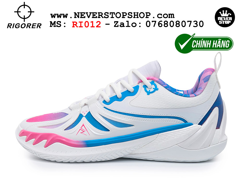 Giày bóng rổ outdoor Rigorer AR 3 Trắng Xanh Hồng original real chính hãng giá rẻ tốt nhất tại NeverStopShop.com HCM