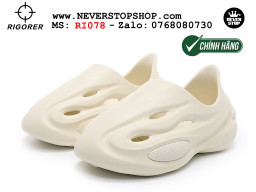 Dép cao su nam nữ Rigorer Dong Dong Slides Trắng Original thể thao siêu bền chống trượt chống nước giá tốt NeverStopShop.com