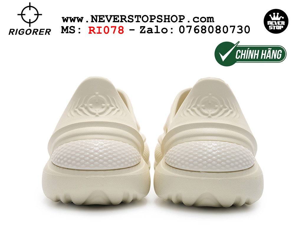 Dép cao su nam nữ Rigorer Dong Dong Slides Trắng Original thể thao siêu bền chống trượt chống nước giá tốt NeverStopShop.com