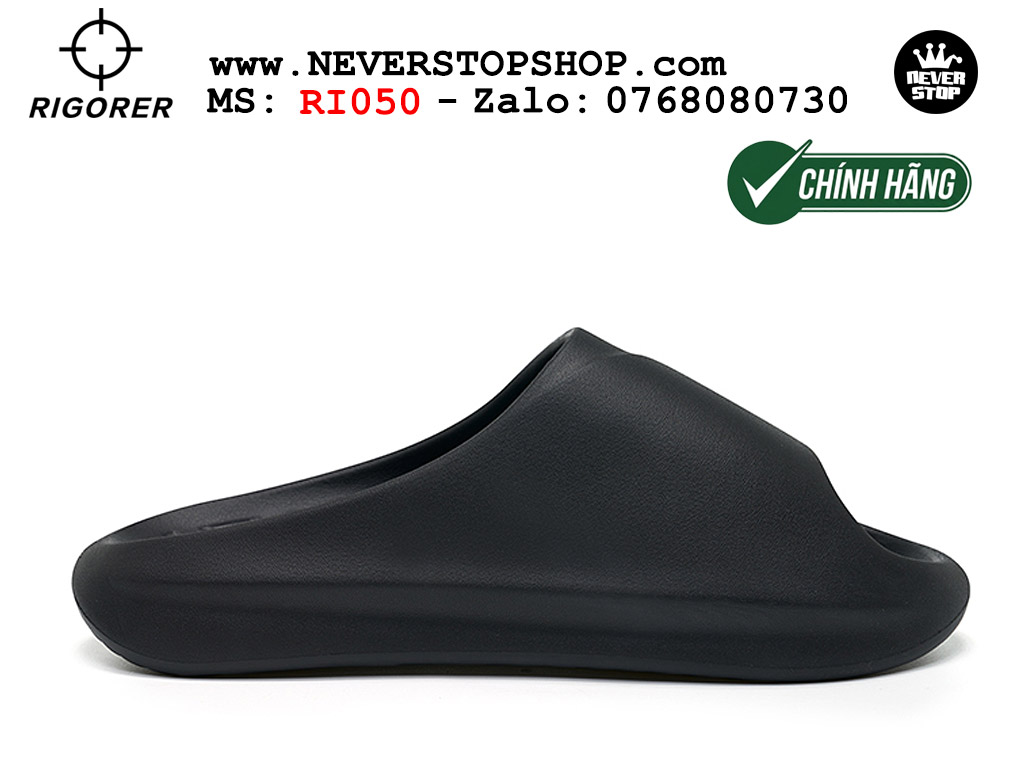 Dép chính hãng nam nữ Rigorer Mini Shark 1 Slides Đen Original thể thao siêu bền chống trượt chống nước giá tốt NeverStopShop.com
