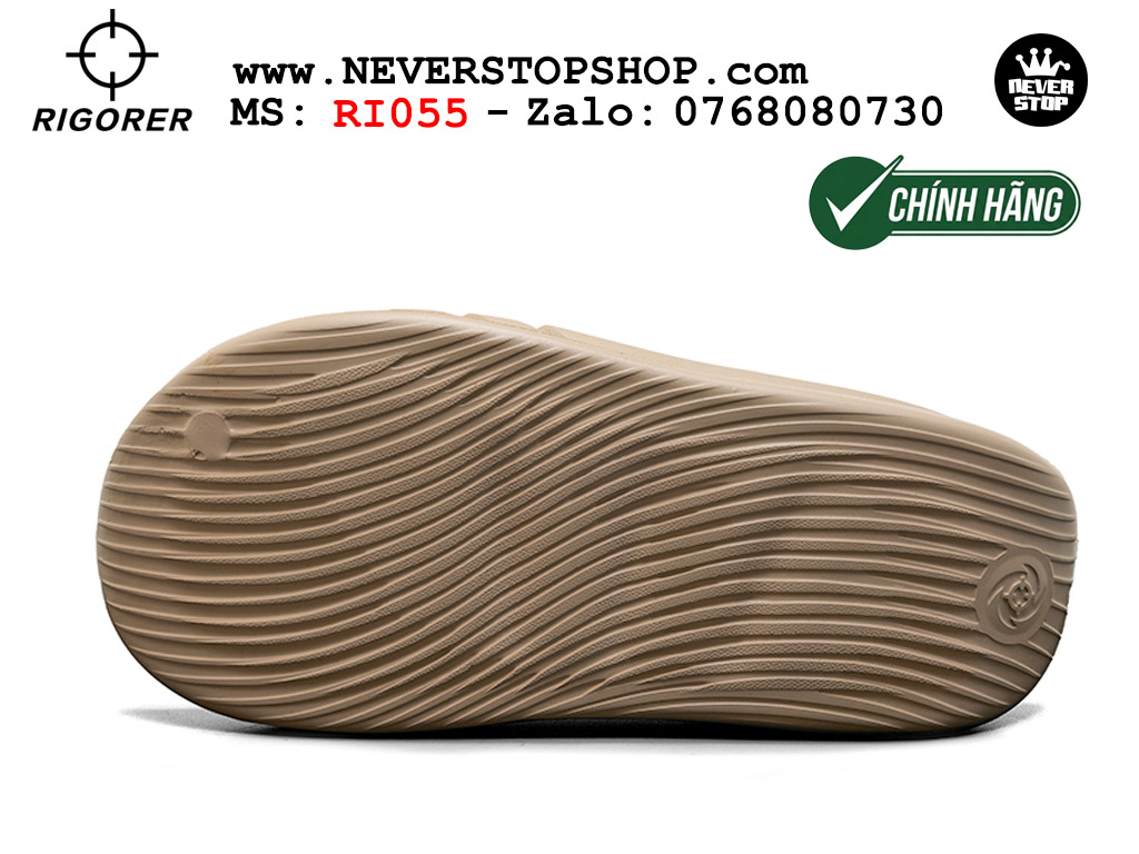 Dép chính hãng Rigorer Mini Shark 1 Slides Nâu authentic cá mập hàng đẹp mang êm chân chống trơn trượt kháng nước Dép chính hãng nam nữ Rigorer Mini Shark 1 Slides Nâu Original thể thao siêu bền chống trượt chống nước giá tốt NeverStopShop.com