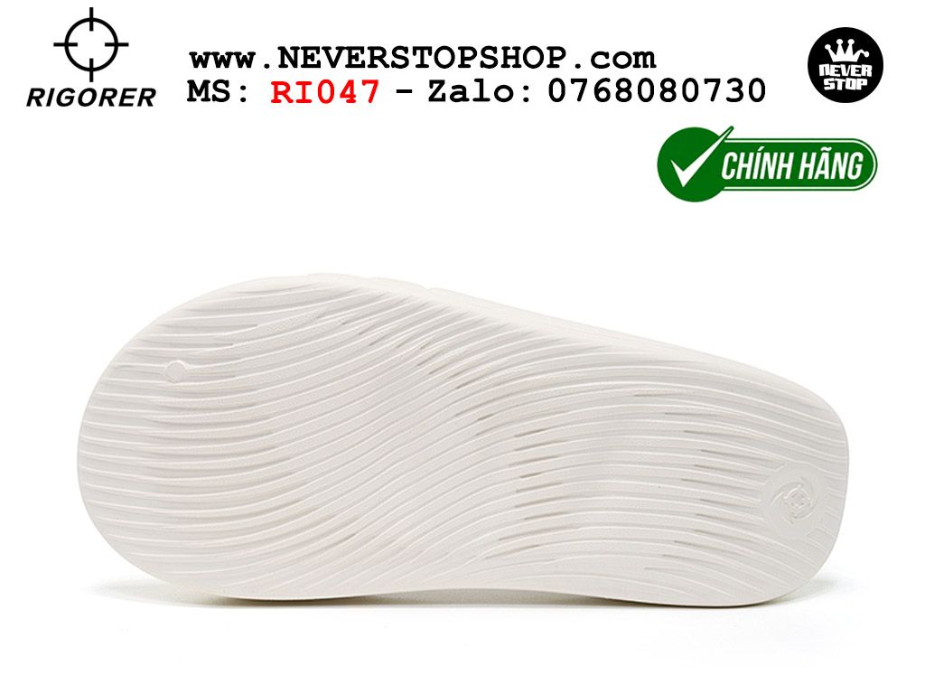 Dép chính hãng Rigorer Mini Shark 1 Slides Trắng authentic cá mập hàng đẹp mang êm chân chống trơn trượt kháng nước Dép chính hãng nam nữ Rigorer Mini Shark 1 Slides Trắng Original thể thao siêu bền chống trượt chống nước giá tốt NeverStopShop.com