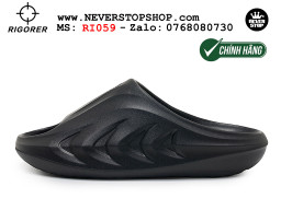 Dép chính hãng chạy bộ tập gym Rigorer Mini Shark 2 Slides Đen authentic cá mập hàng đẹp mang êm chân chống trơn trượt kháng nước Dép chính hãng nam nữ Rigorer Mini Shark 2 Slides Đen Original thể thao chạy bộ bóng rổ siêu bền chống trượt chống nước giá tốt NeverStopShop.com