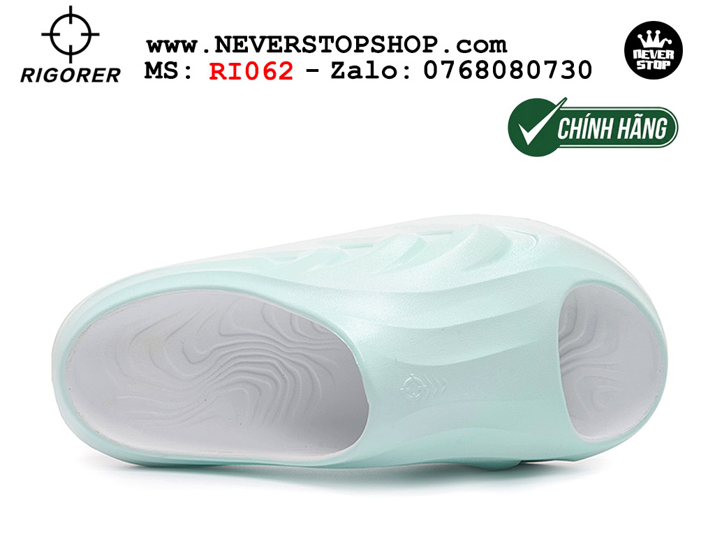 Dép chính hãng chạy bộ tập gym Rigorer Mini Shark 2 Slides Trắng Xanh authentic cá mập hàng đẹp mang êm chân chống trơn trượt kháng nước Dép chính hãng nam nữ Rigorer Mini Shark 2 Slides Trắng Xanh Original thể thao chạy bộ bóng rổ siêu bền chống trượt chống nước giá tốt NeverStopShop.com