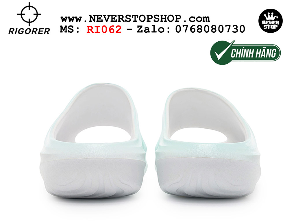 Dép chính hãng chạy bộ tập gym Rigorer Mini Shark 2 Slides Trắng Xanh authentic cá mập hàng đẹp mang êm chân chống trơn trượt kháng nước Dép chính hãng nam nữ Rigorer Mini Shark 2 Slides Trắng Xanh Original thể thao chạy bộ bóng rổ siêu bền chống trượt chống nước giá tốt NeverStopShop.com