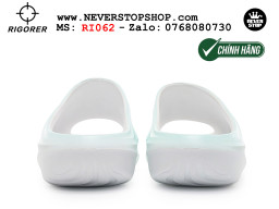 Dép chính hãng chạy bộ tập gym Rigorer Mini Shark 2 Slides Trắng Xanh authentic cá mập hàng đẹp mang êm chân chống trơn trượt kháng nước Dép chính hãng nam nữ Rigorer Mini Shark 2 Slides Trắng Xanh Original thể thao chạy bộ bóng rổ siêu bền chống trượt chống nước giá tốt NeverStopShop.com