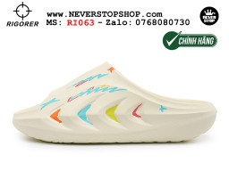 Dép chính hãng chạy bộ tập gym Rigorer Mini Shark 2 Slides Trắng Kem authentic cá mập hàng đẹp mang êm chân chống trơn trượt kháng nước Dép chính hãng nam nữ Rigorer Mini Shark 2 Slides Trắng Kem Original thể thao chạy bộ bóng rổ siêu bền chống trượt chống nước giá tốt NeverStopShop.com