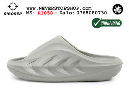 Dép chính hãng chạy bộ tập gym Rigorer Mini Shark 2 Slides Xám authentic cá mập hàng đẹp mang êm chân chống trơn trượt kháng nước Dép chính hãng nam nữ Rigorer Mini Shark 2 Slides Xám Original thể thao chạy bộ bóng rổ siêu bền chống trượt chống nước giá tốt NeverStopShop.com