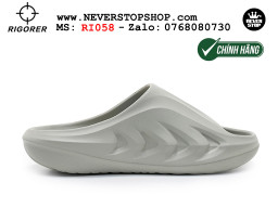 Dép chính hãng chạy bộ tập gym Rigorer Mini Shark 2 Slides Xám authentic cá mập hàng đẹp mang êm chân chống trơn trượt kháng nước Dép chính hãng nam nữ Rigorer Mini Shark 2 Slides Xám Original thể thao chạy bộ bóng rổ siêu bền chống trượt chống nước giá tốt NeverStopShop.com