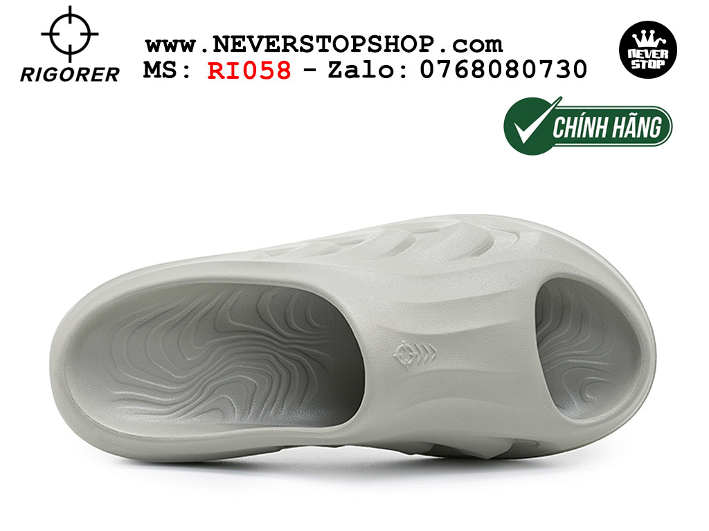 Dép chính hãng chạy bộ tập gym Rigorer Mini Shark 2 Slides Xám authentic cá mập hàng đẹp mang êm chân chống trơn trượt kháng nước Dép chính hãng nam nữ Rigorer Mini Shark 2 Slides Xám Original thể thao chạy bộ bóng rổ siêu bền chống trượt chống nước giá tốt NeverStopShop.com