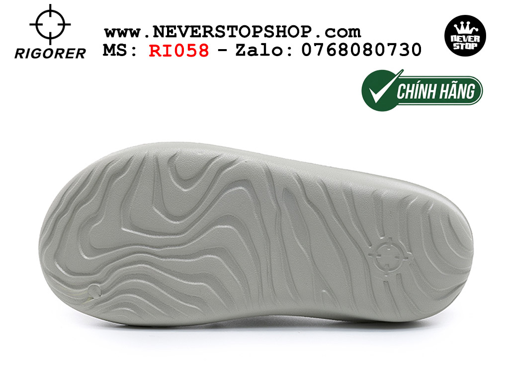 Dép chính hãng chạy bộ tập gym Rigorer Mini Shark 2 Slides Xám authentic cá mập hàng đẹp mang êm chân chống trơn trượt kháng nước Dép chính hãng nam nữ Rigorer Mini Shark 2 Slides Xám Original thể thao chạy bộ bóng rổ siêu bền chống trượt chống nước giá tốt NeverStopShop.com